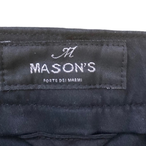 Mason’s Forte Dei Marmi Italy Trousers Studded Pocket Black Cargo Pants - Picture 5 of 9